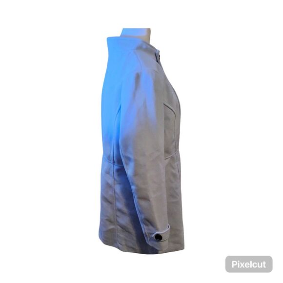 Allegra K Size Large Sky Blue Double Breasted Winter Coat - Picture 8 of 11